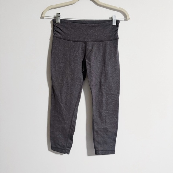lululemon athletica Pants - * Lululemon - Dark Gray Ruched Calf Cropped Leggings